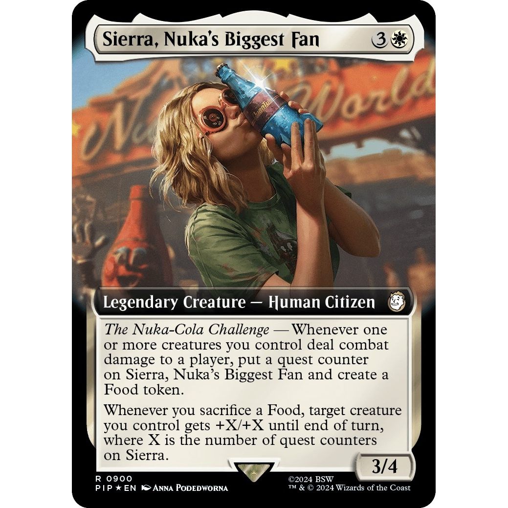 Image for Sierra, Nuka's Biggest Fan (Extended Art) (Surge Foil) (900) (PIP) - Magic: The Gathering