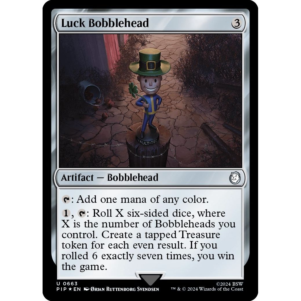 Image for Luck Bobblehead (Surge Foil) (663) (PIP) - Magic: The Gathering