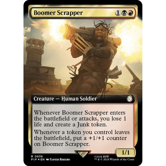 Image for Boomer Scrapper (Extended Art) (Surge Foil) (936) (PIP) - Magic: The Gathering