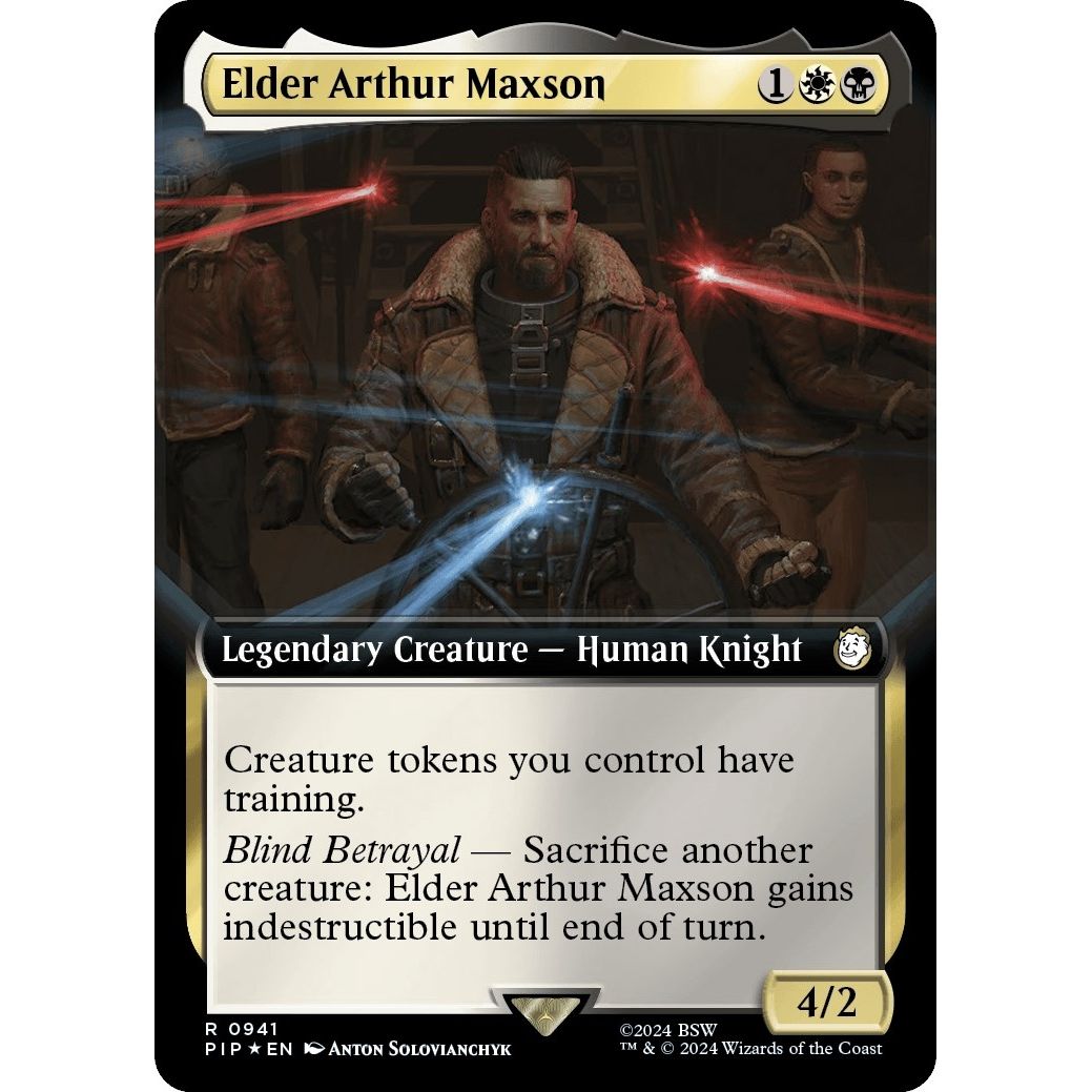 Image for Elder Arthur Maxson (Extended Art) (Surge Foil) (941) (PIP) - Magic: The Gathering
