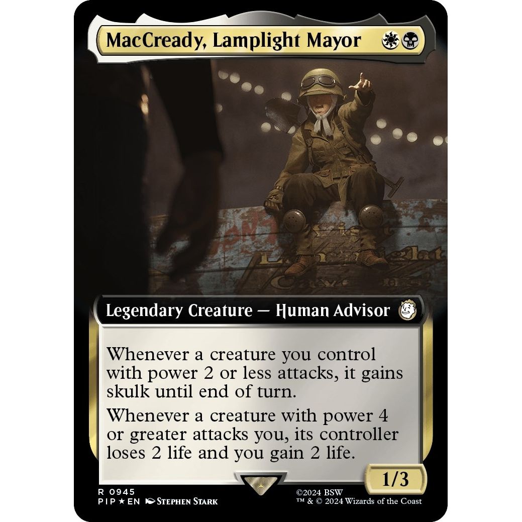 Image for MacCready, Lamplight Mayor (Extended Art) (Surge Foil) (945) (PIP) - Magic: The Gathering
