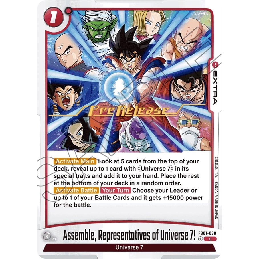 Image for Assemble, Representatives of Universe 7! (FB01-030) (FB01_PR) - Dragon Ball Super: Fusion World