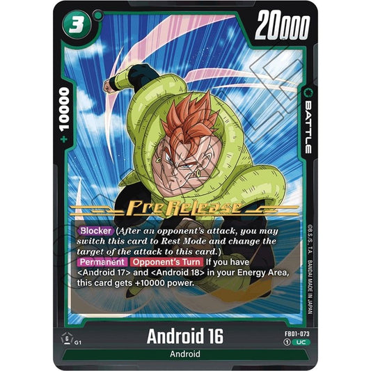Image for Android 16 - FB01-073 (FB01-073) (FB01_PR) - Dragon Ball Super: Fusion World