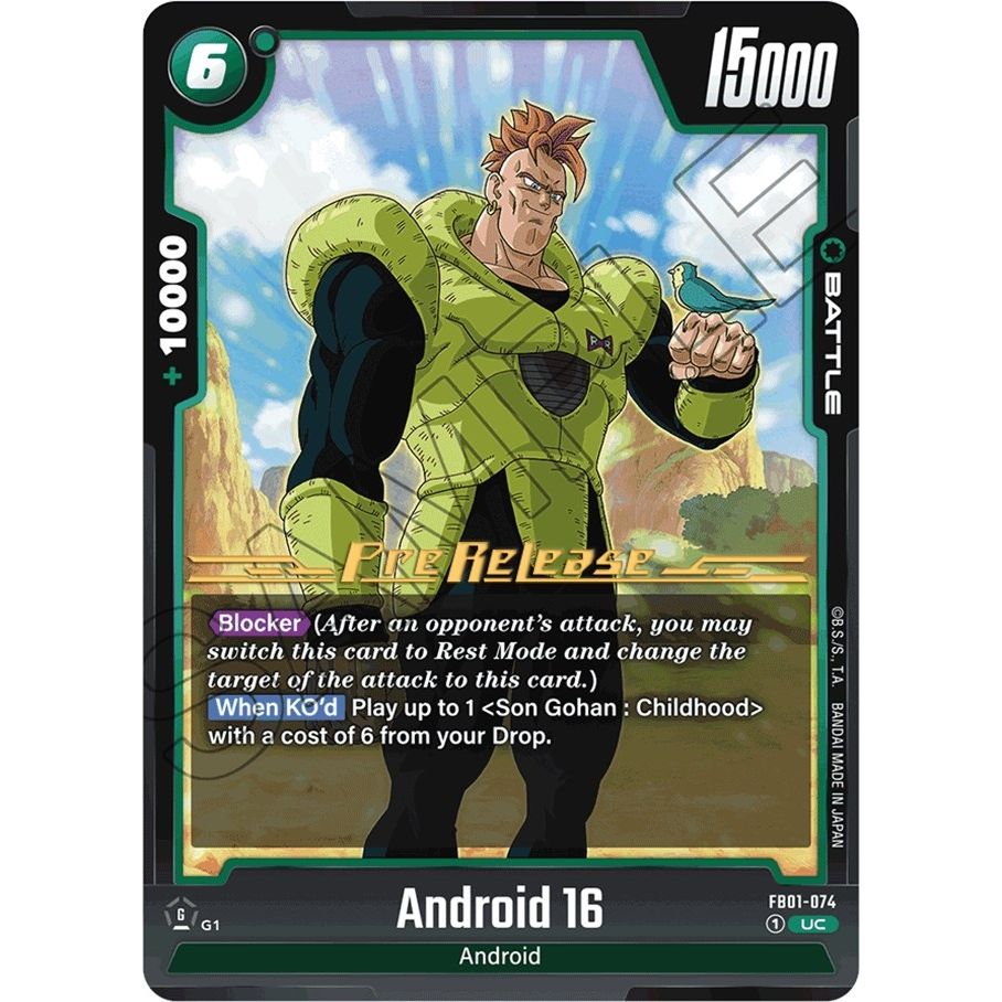 Image for Android 16 - FB01-074 (FB01-074) (FB01_PR) - Dragon Ball Super: Fusion World