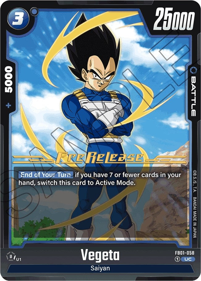 Image for Vegeta - FB01-058 (FB01-058) (FB01_PR) - Dragon Ball Super: Fusion World