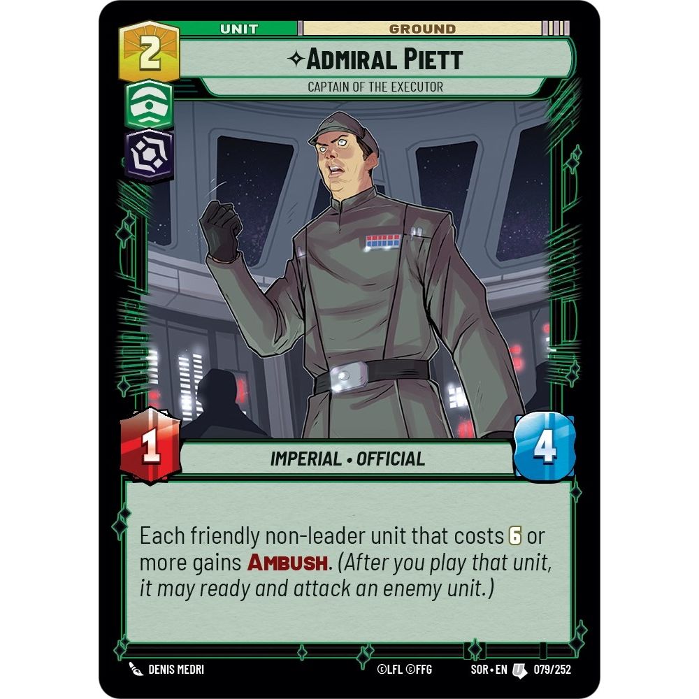 Image for Admiral Piett - Captain of the Executor (079/252) (SOR) - Star Wars: Unlimited