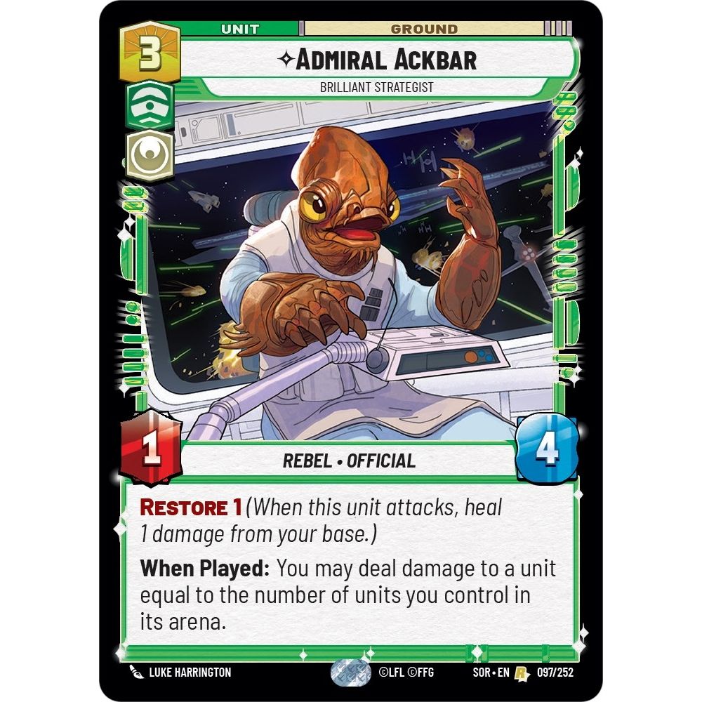 Image for Admiral Ackbar - Brilliant Strategist (097/252) (SOR) - Star Wars: Unlimited