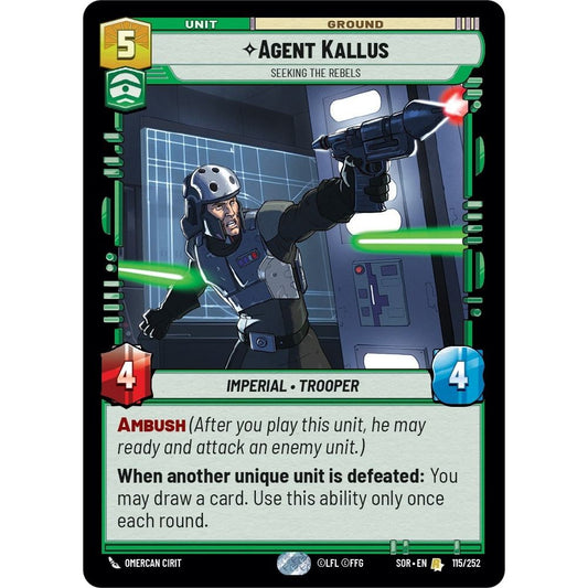 Image for Agent Kallus - Seeking the Rebels (115/252) (SOR) - Star Wars: Unlimited