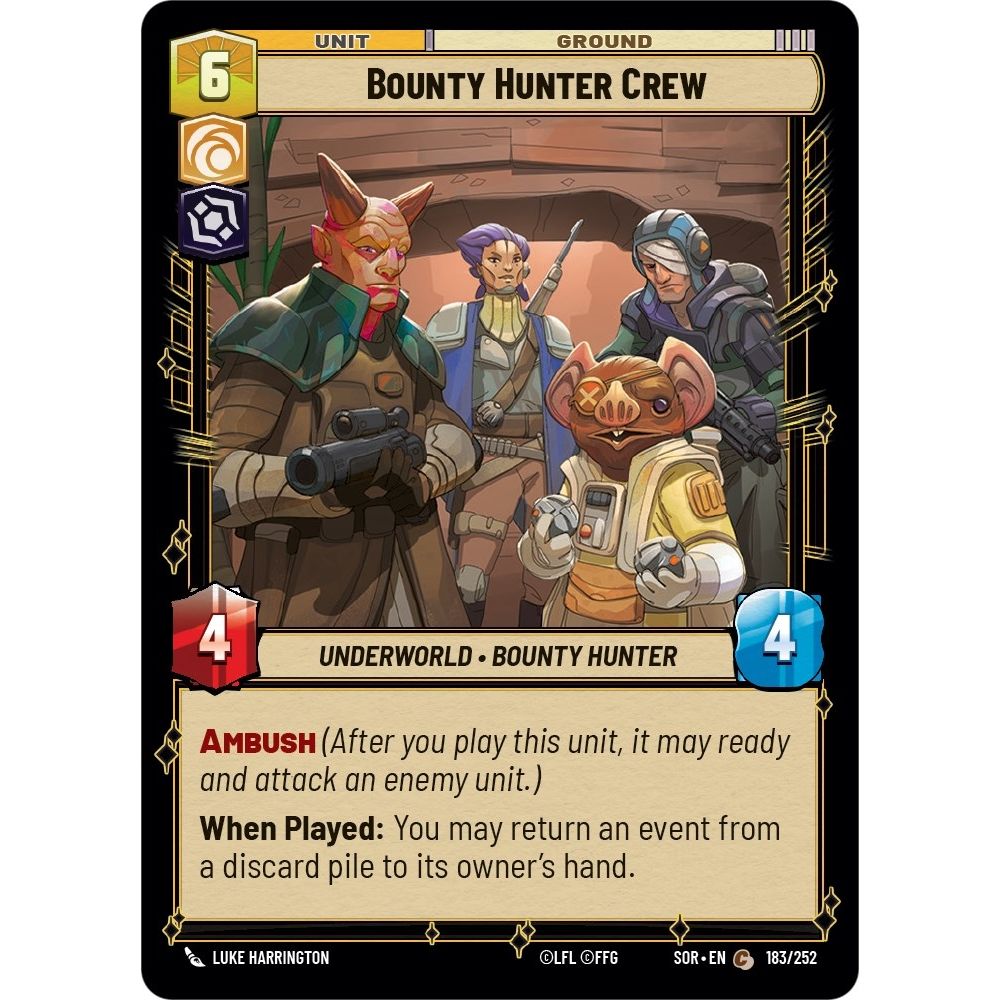 Image for Bounty Hunter Crew (183/252) (SOR) - Star Wars: Unlimited