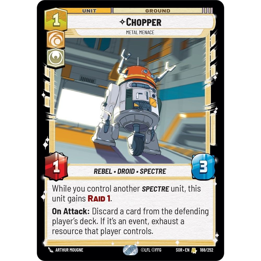 Image for Chopper - Metal Menace (188/252) (SOR) - Star Wars: Unlimited