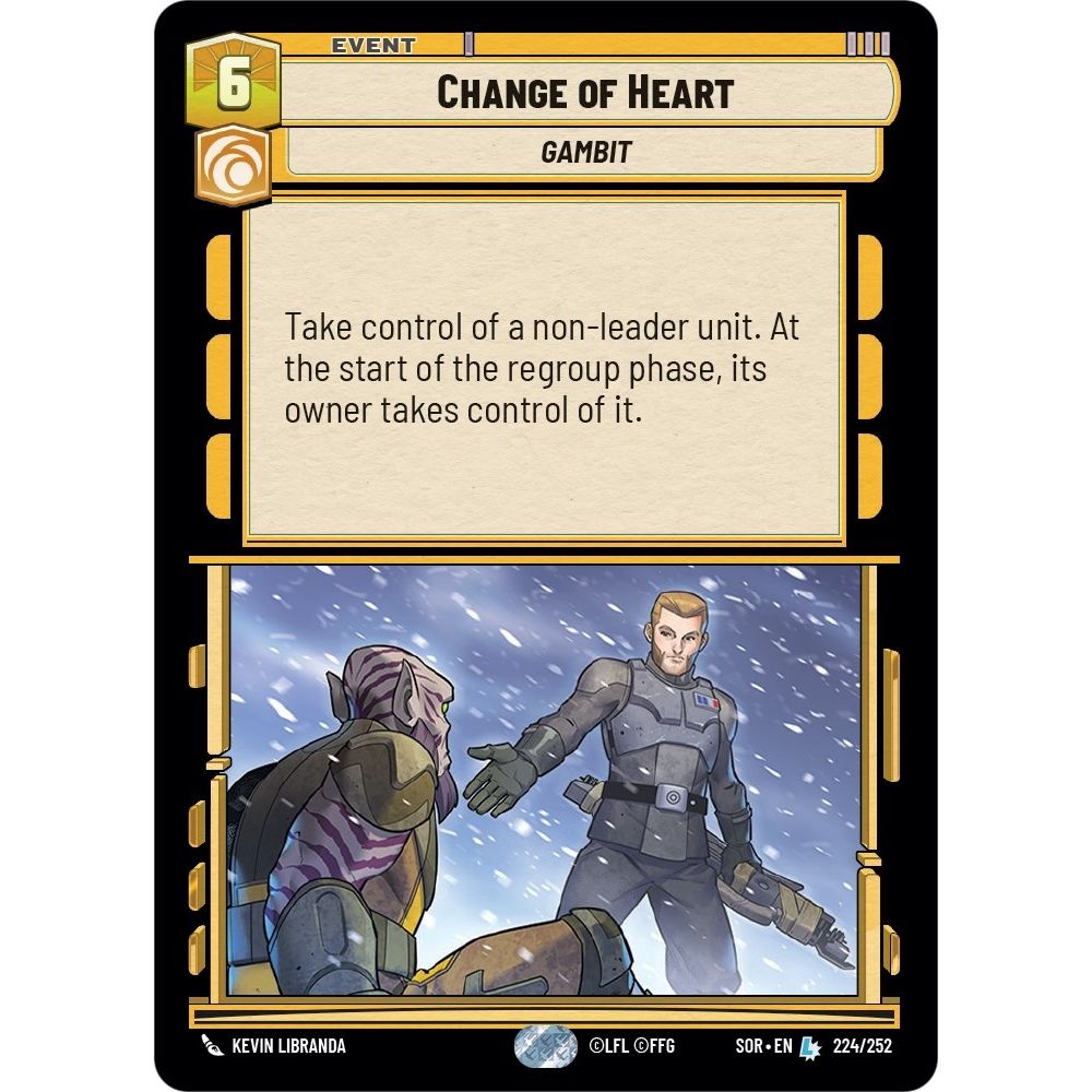 Image for Change of Heart (224/252) (SOR) - Star Wars: Unlimited