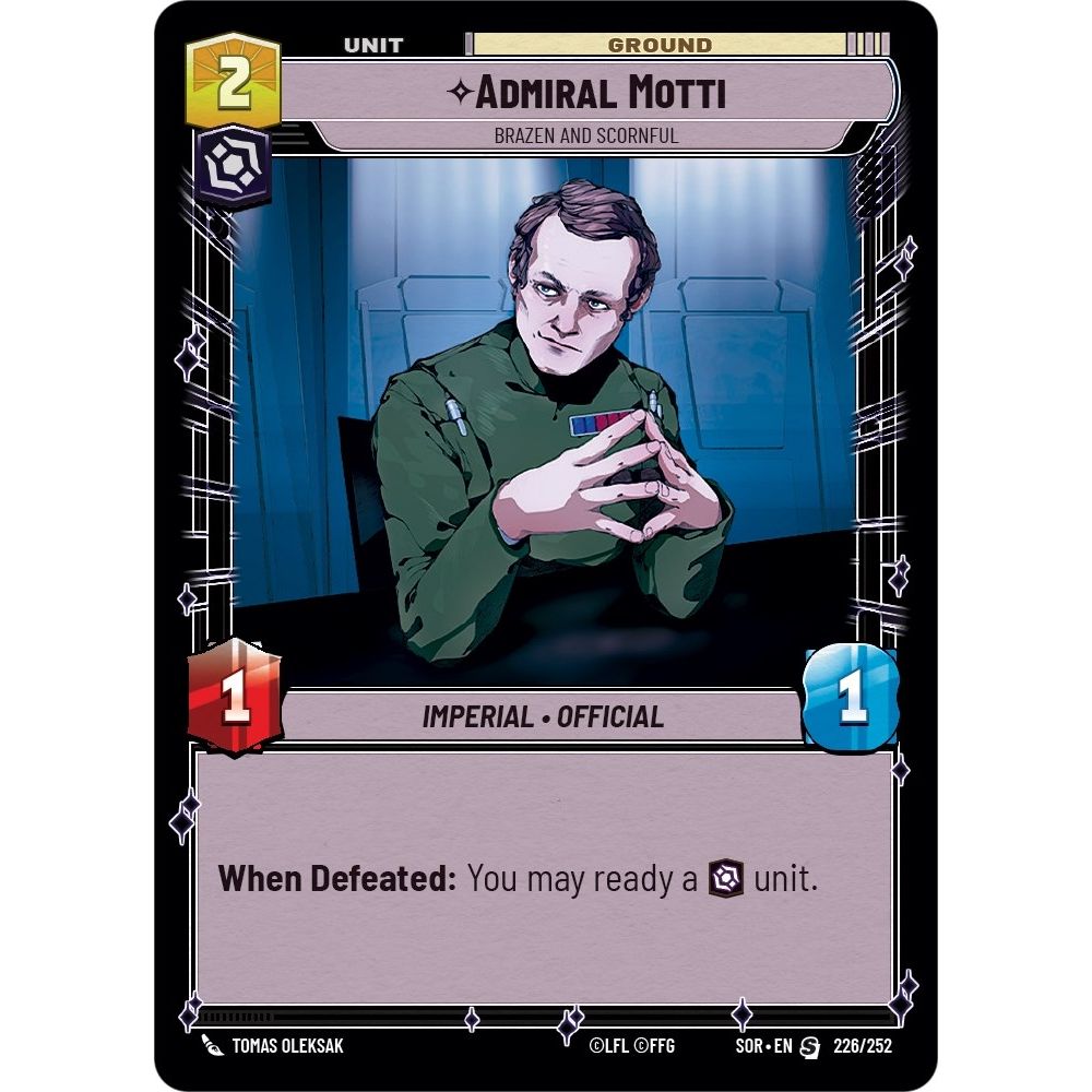 Image for Admiral Motti - Brazen and Scornful (226/252) (SOR) - Star Wars: Unlimited
