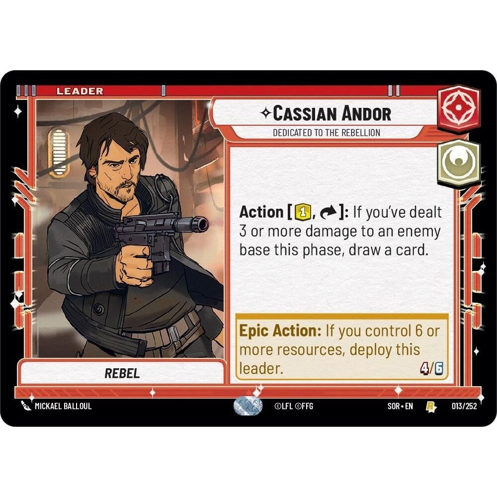 Image for Cassian Andor - Dedicated to the Rebellion (013/252) (SOR) - Star Wars: Unlimited