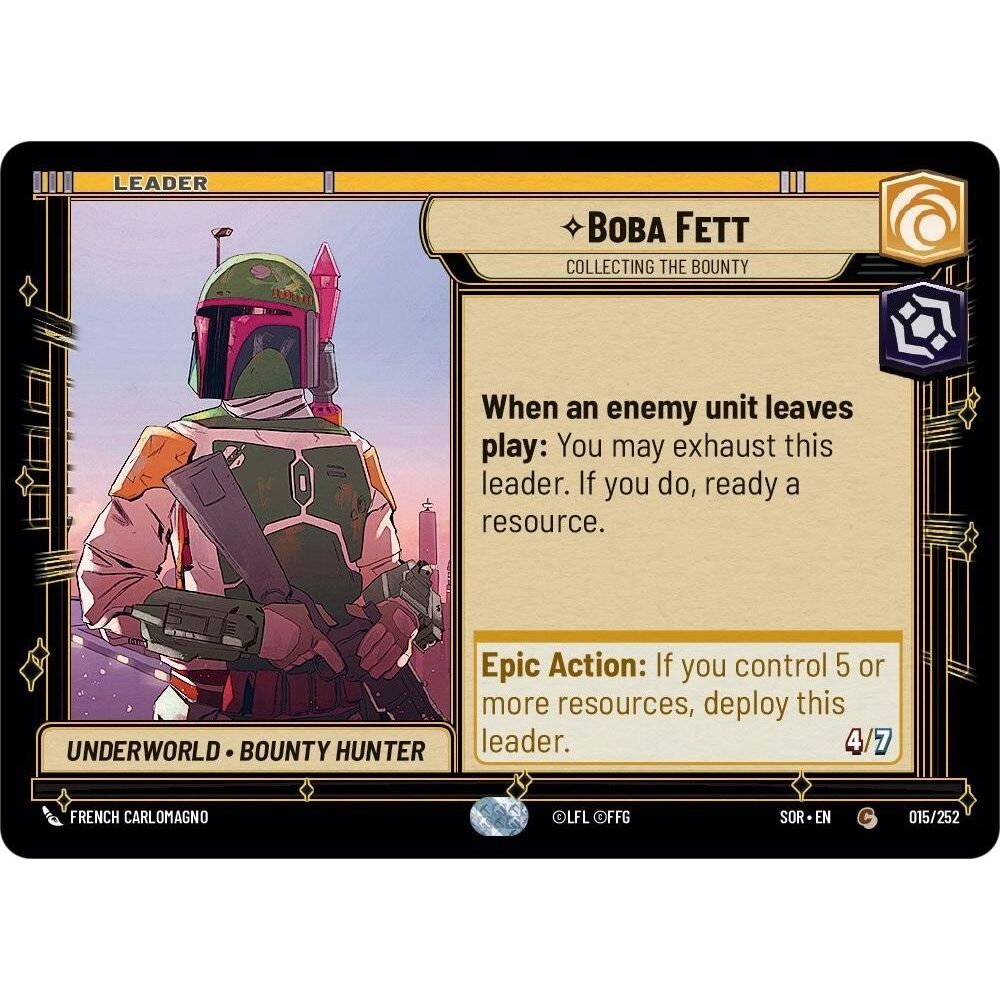 Image for Boba Fett - Collecting the Bounty (015/252) (SOR) - Star Wars: Unlimited