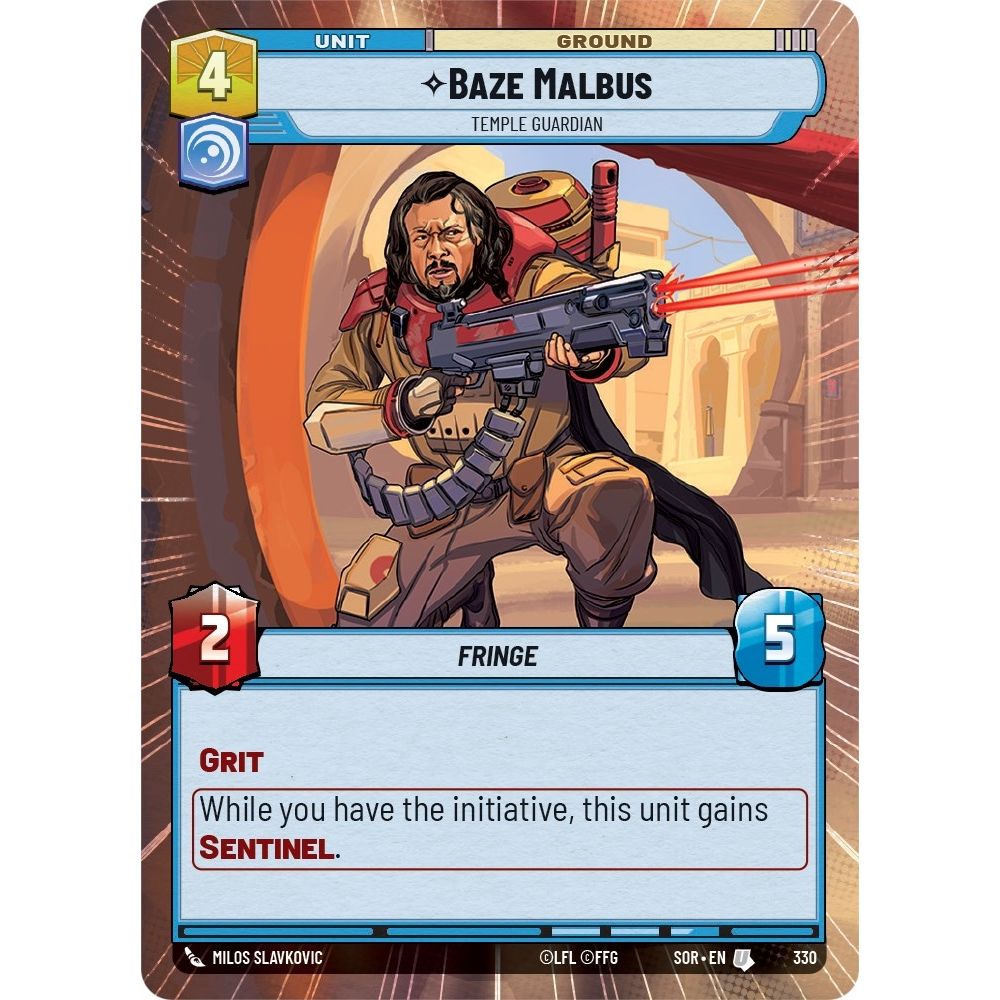 Image for Baze Malbus - Temple Guardian (Hyperspace) (330) (SOR) - Star Wars: Unlimited