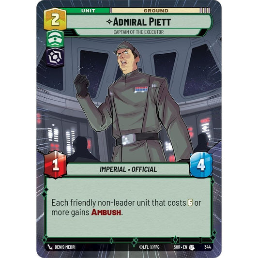 Image for Admiral Piett - Captain of the Executor (Hyperspace) (344) (SOR) - Star Wars: Unlimited