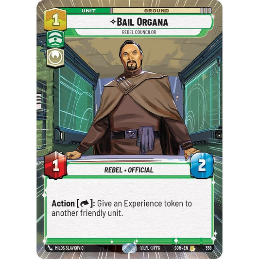 Image for Bail Organa - Rebel Councilor (Hyperspace) (358) (SOR) - Star Wars: Unlimited