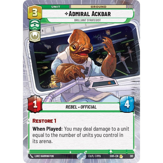 Image for Admiral Ackbar - Brilliant Strategist (Hyperspace) (361) (SOR) - Star Wars: Unlimited