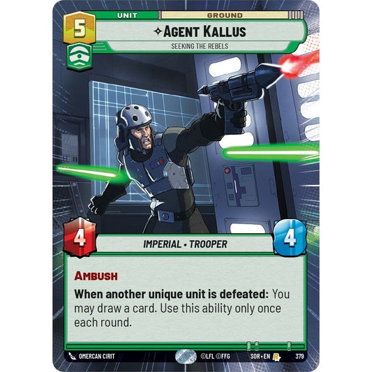 Image for Agent Kallus - Seeking the Rebels (Hyperspace) (379) (SOR) - Star Wars: Unlimited