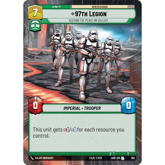 Image for 97th Legion - Keeping the Peace on Sullust (Hyperspace) (382) (SOR) - Star Wars: Unlimited