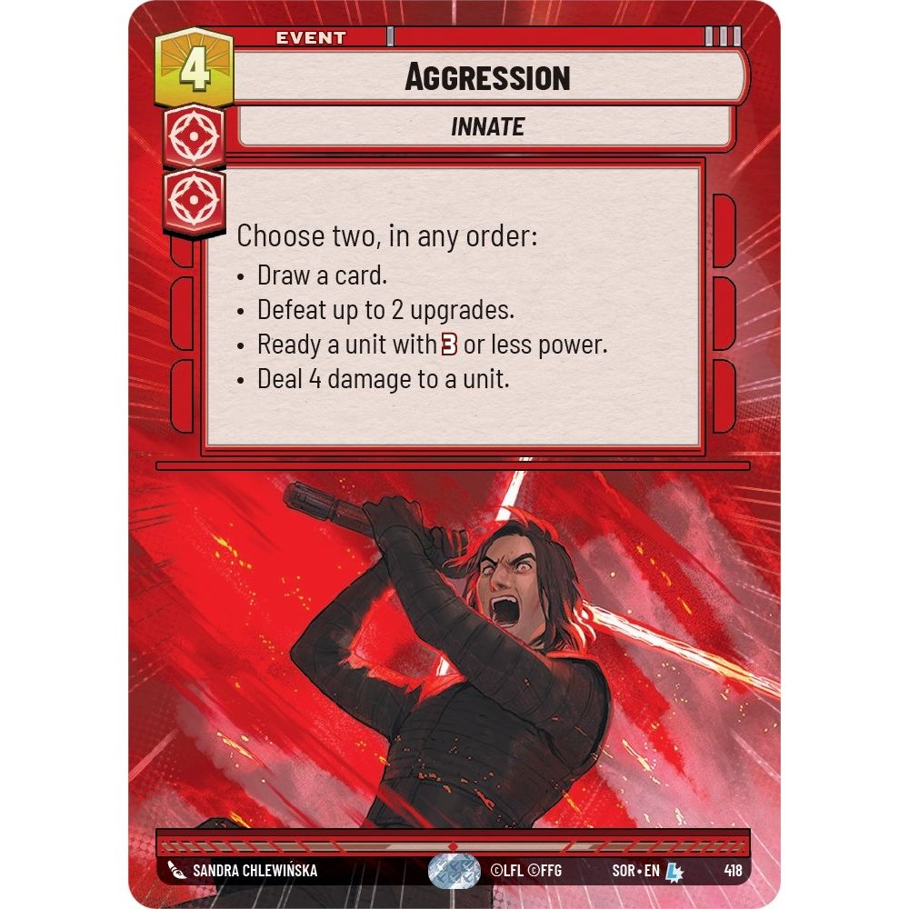 Image for Aggression (Hyperspace) (418) (SOR) - Star Wars: Unlimited