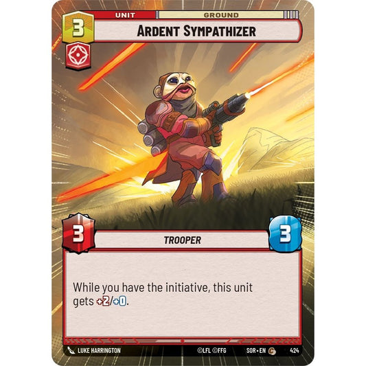 Image for Ardent Sympathizer (Hyperspace) (424) (SOR) - Star Wars: Unlimited