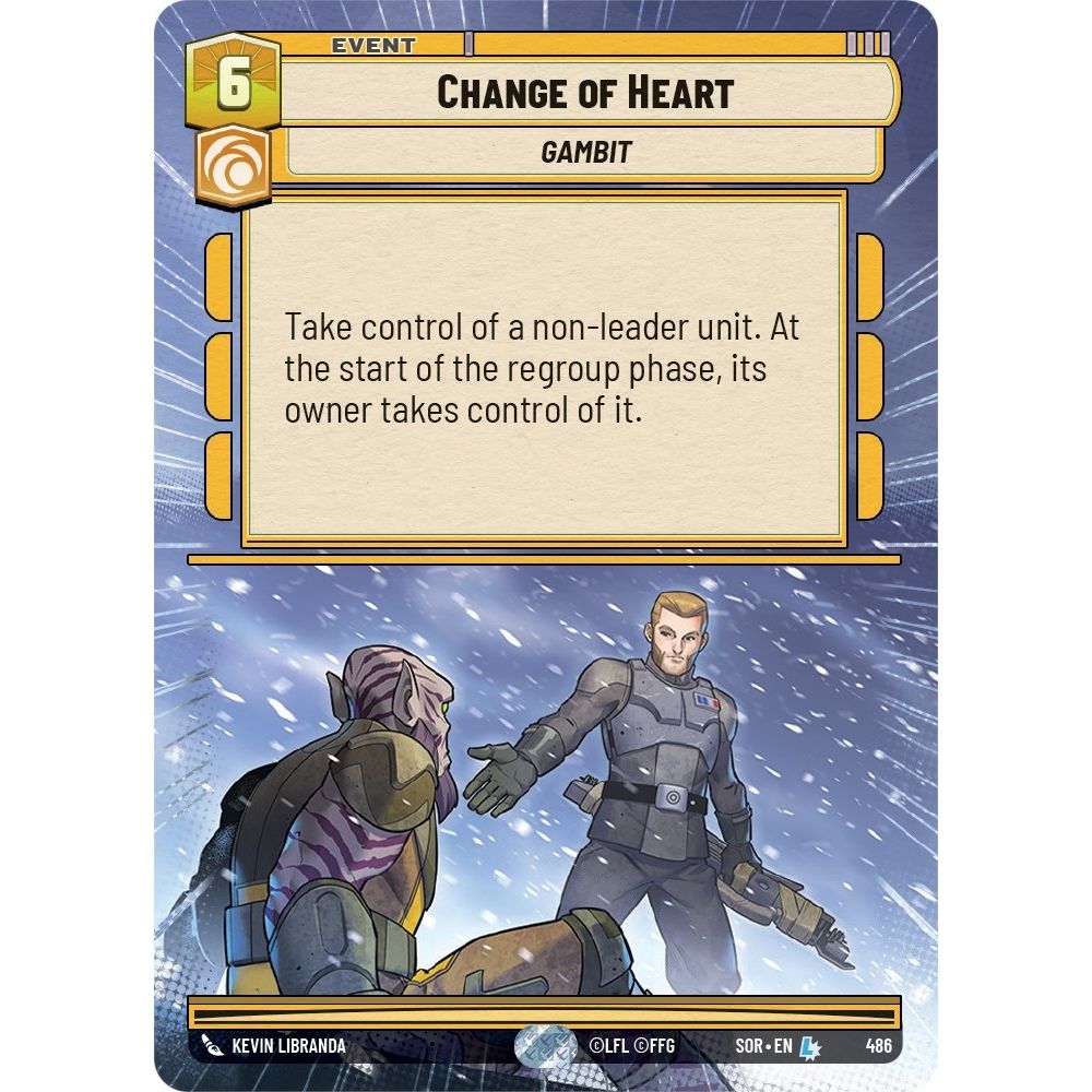 Image for Change of Heart (Hyperspace) (486) (SOR) - Star Wars: Unlimited
