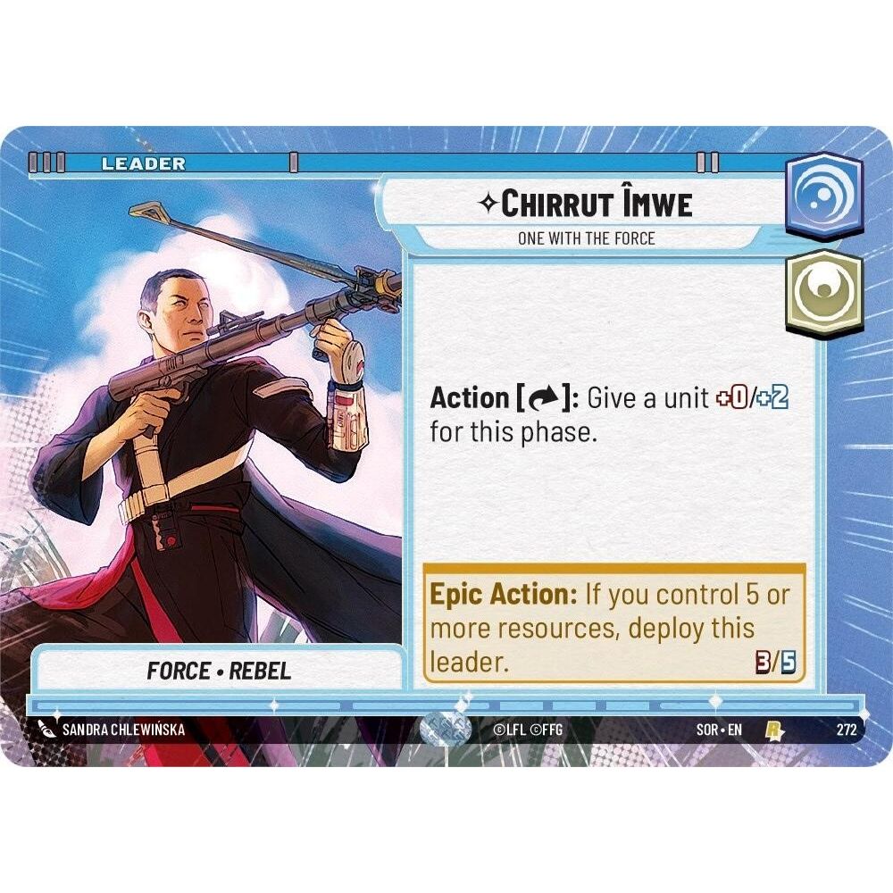 Image for Chirrut Imwe - One With The Force (Hyperspace) (272) (SOR) - Star Wars: Unlimited