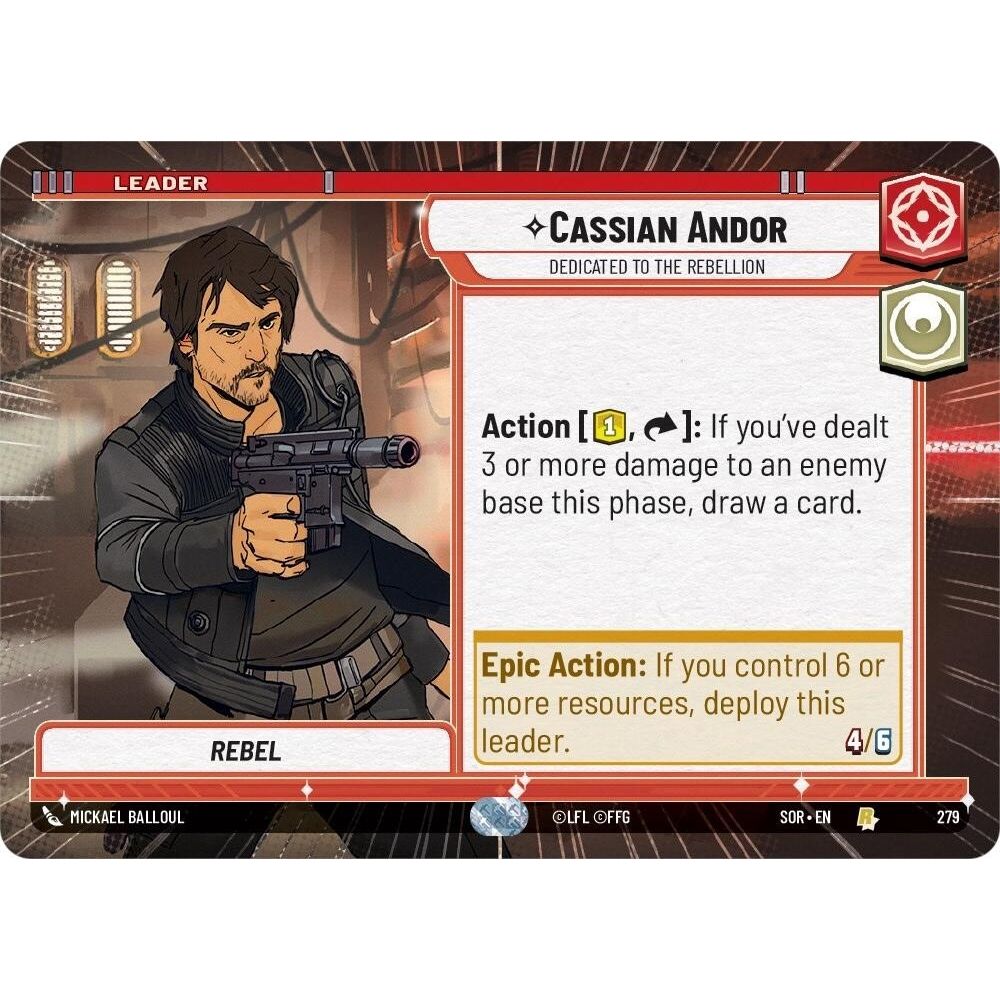 Image for Cassian Andor - Dedicated to the Rebellion (Hyperspace) (279) (SOR) - Star Wars: Unlimited