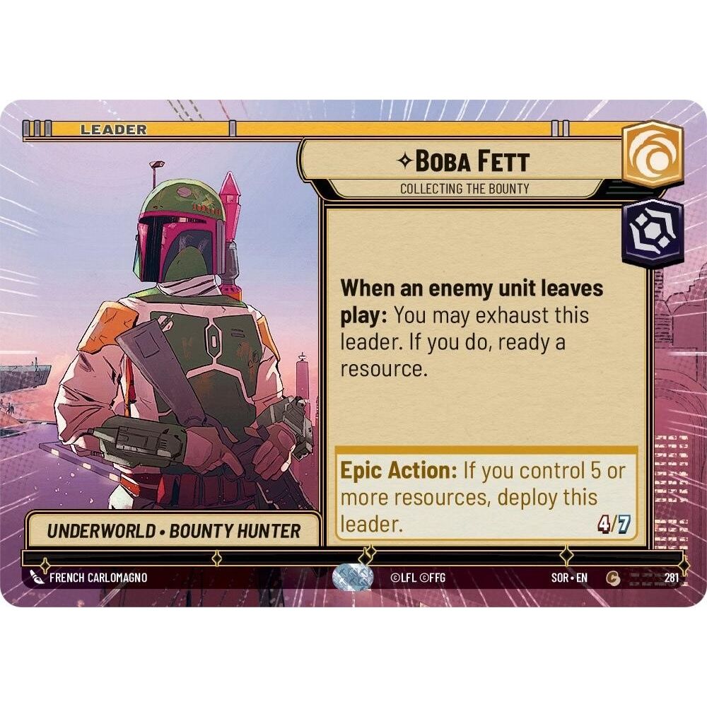 Image for Boba Fett - Collecting the Bounty (Hyperspace) (281) (SOR) - Star Wars: Unlimited