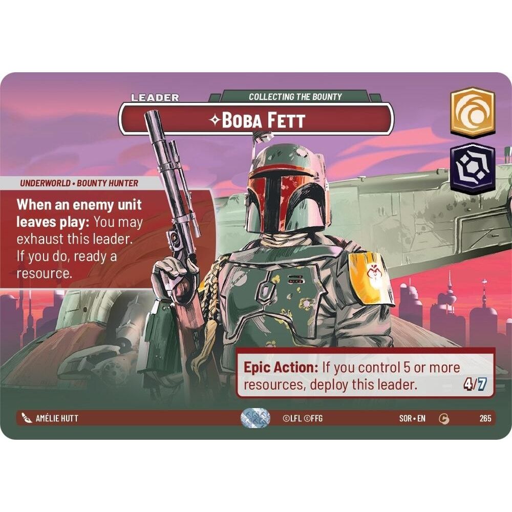 Image for Boba Fett - Collecting the Bounty (Showcase) (265) (SOR) - Star Wars: Unlimited
