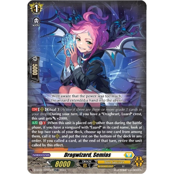 Image for Dragwizard, Semias (TDR) (D-SS10/009EN-R) (D-SS10) - Cardfight Vanguard