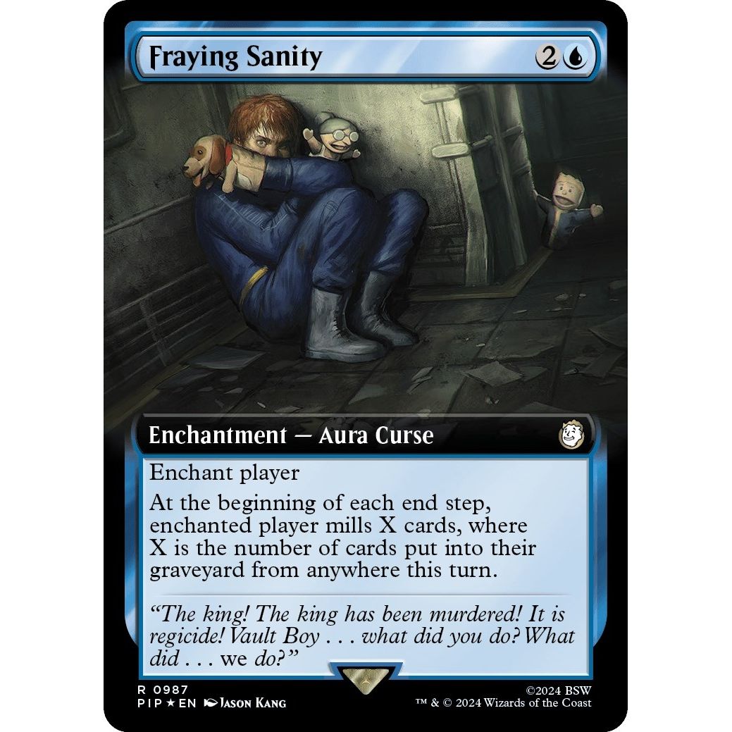 Image for Fraying Sanity (Extended Art) (Surge Foil) (987) (PIP) - Magic: The Gathering