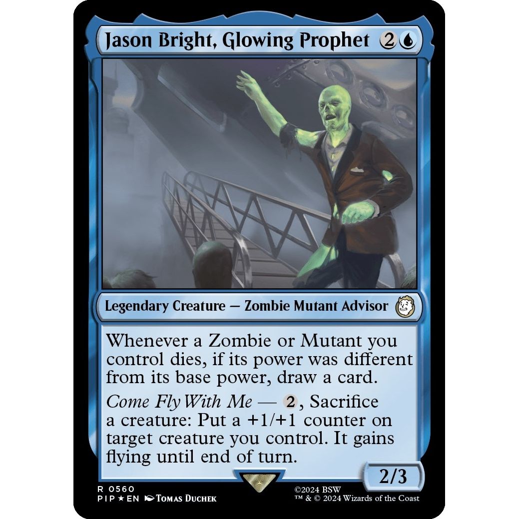 Image for Jason Bright, Glowing Prophet (Surge Foil) (560) (PIP) - Magic: The Gathering