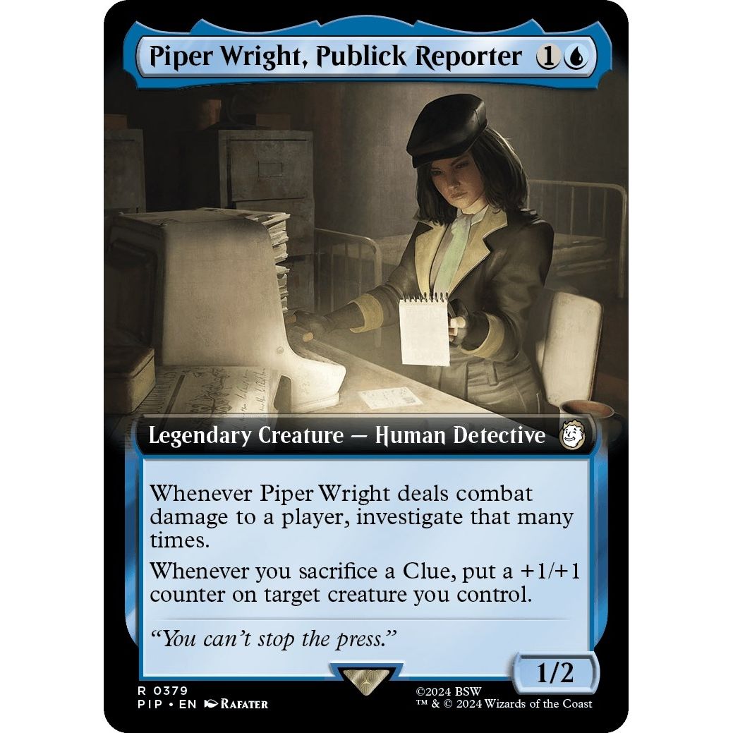 Image for Piper Wright, Publick Reporter (Extended Art) (379) (PIP) - Magic: The Gathering
