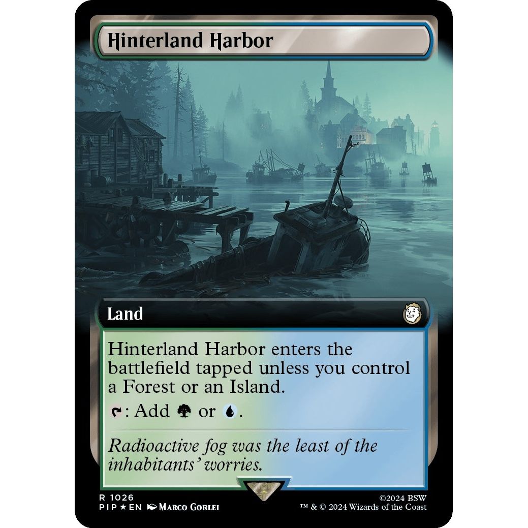 Image for Hinterland Harbor (Extended Art) (Surge Foil) (1026) (PIP) - Magic: The Gathering