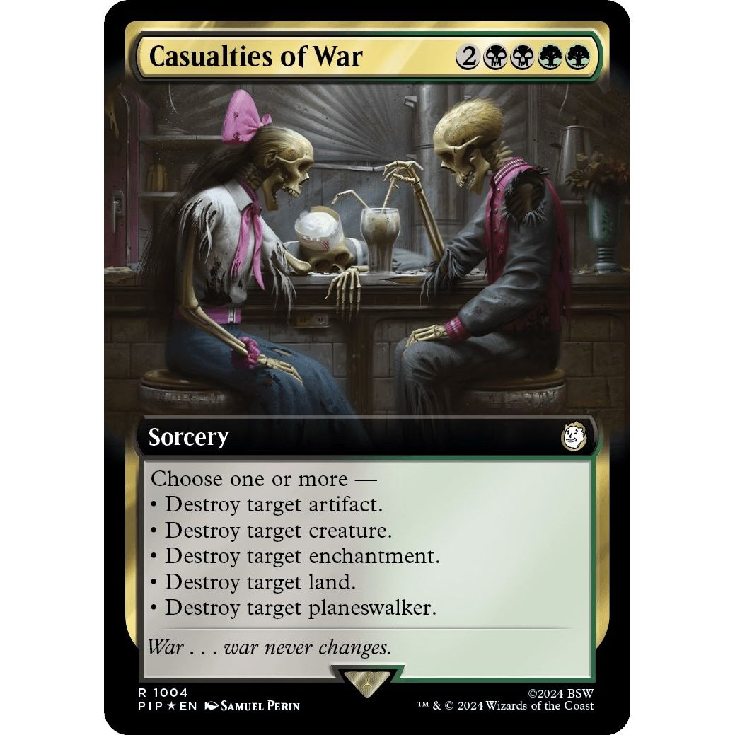 Image for Casualties of War (Extended Art) (Surge Foil) (1004) (PIP) - Magic: The Gathering