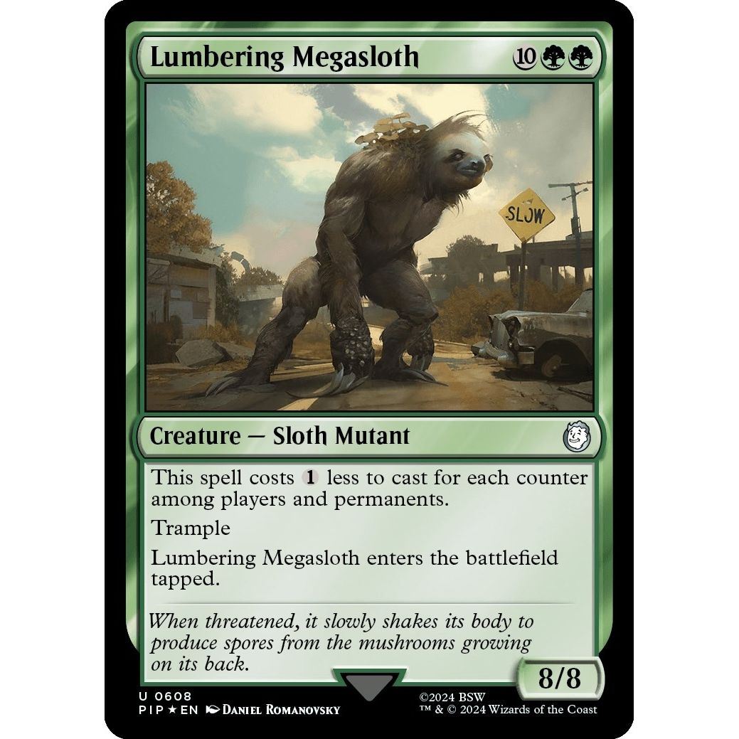Image for Lumbering Megasloth (Surge Foil) (608) (PIP) - Magic: The Gathering