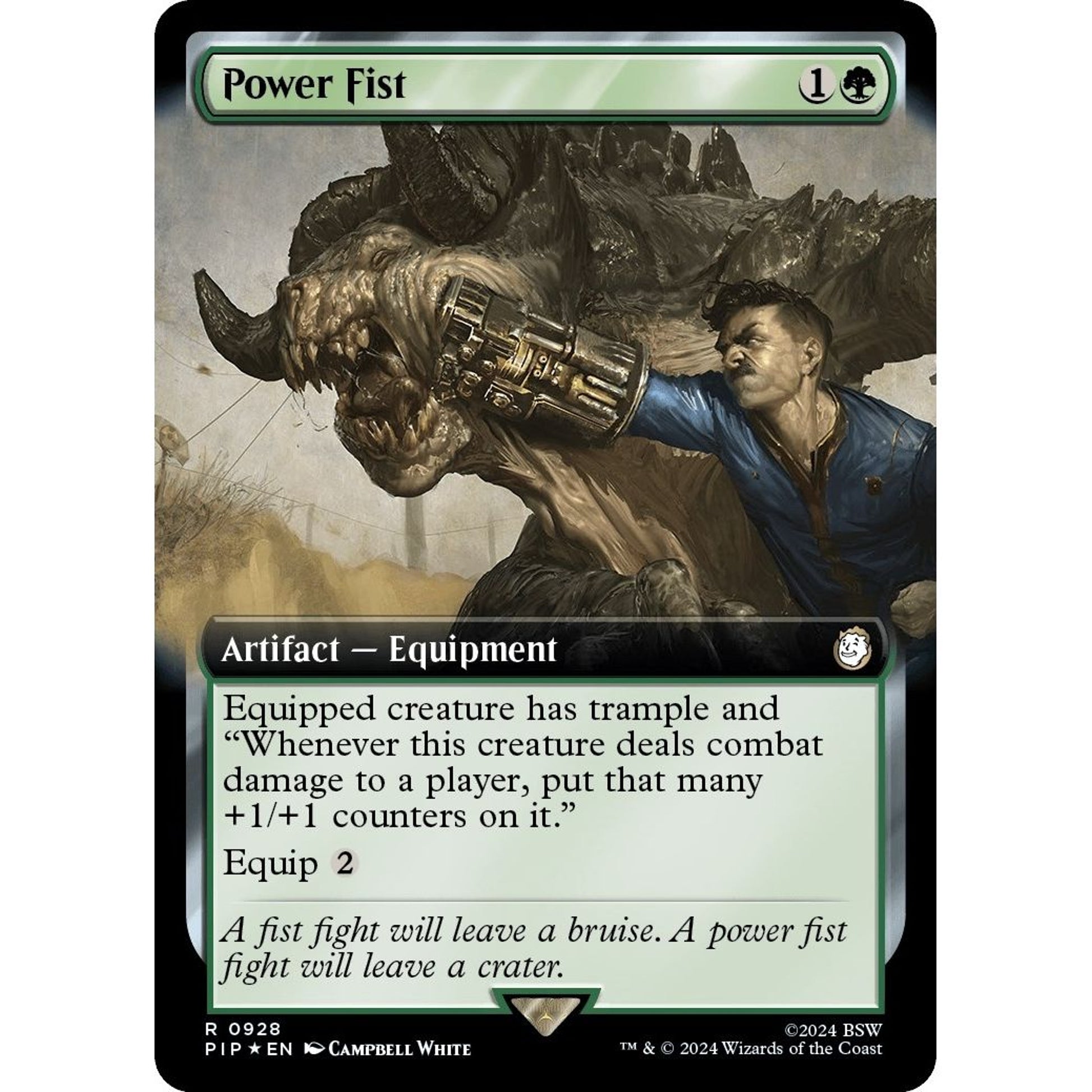 Image for Power Fist (Extended Art) (Surge Foil) (928) (PIP) - Magic: The Gathering