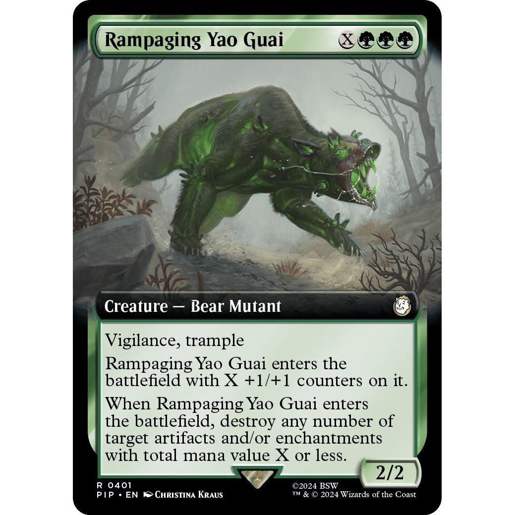 Image for Rampaging Yao Guai (Extended Art) (401) (PIP) - Magic: The Gathering