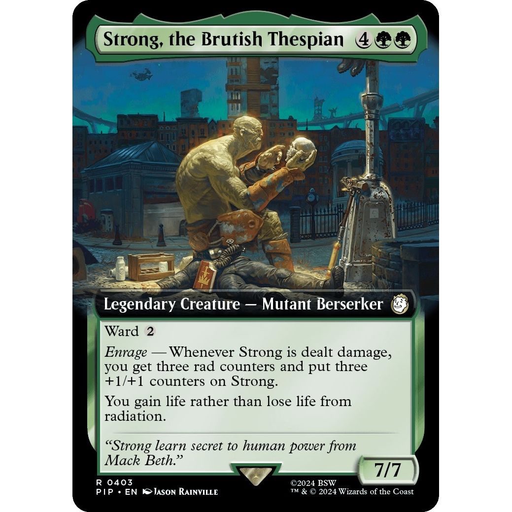 Image for Strong, the Brutish Thespian (Extended Art) (403) (PIP) - Magic: The Gathering