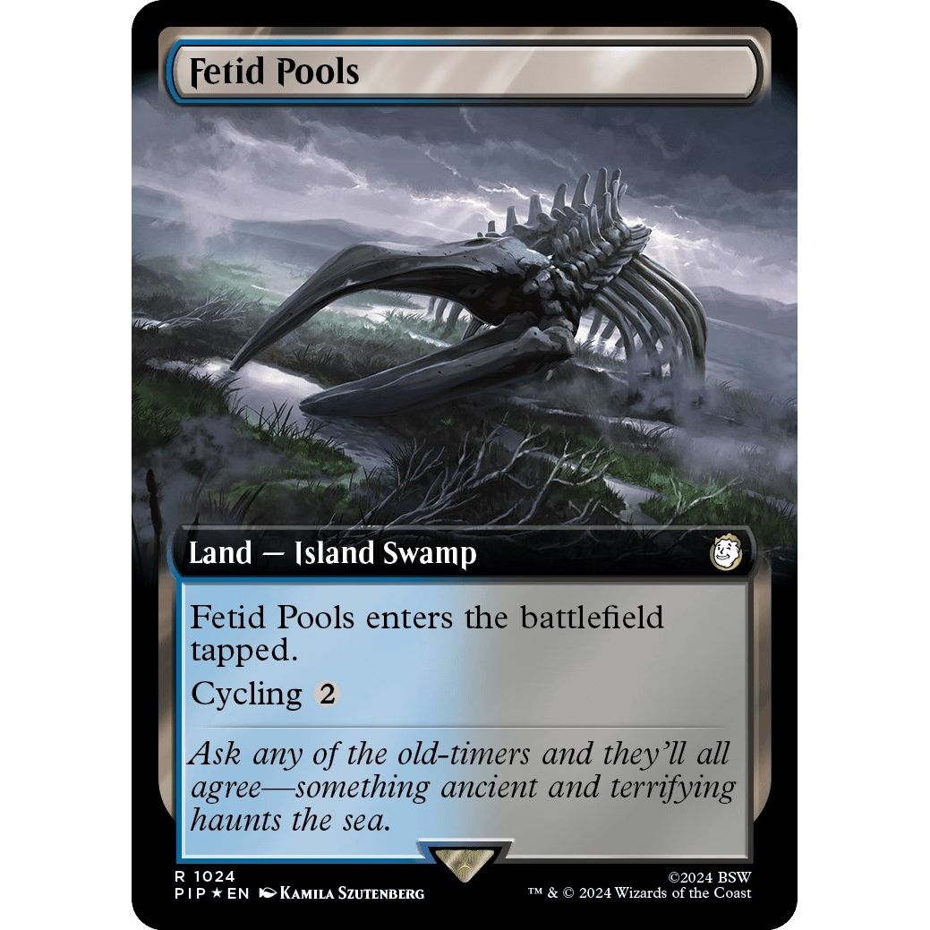 Image for Fetid Pools (Extended Art) (Surge Foil) (1024) (PIP) - Magic: The Gathering