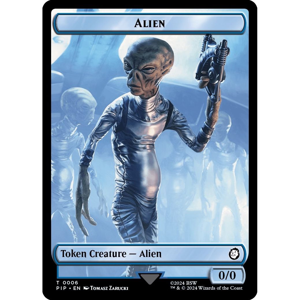 Image for Alien // Clue Double-Sided Token (6 // 11) (PIP) - Magic: The Gathering