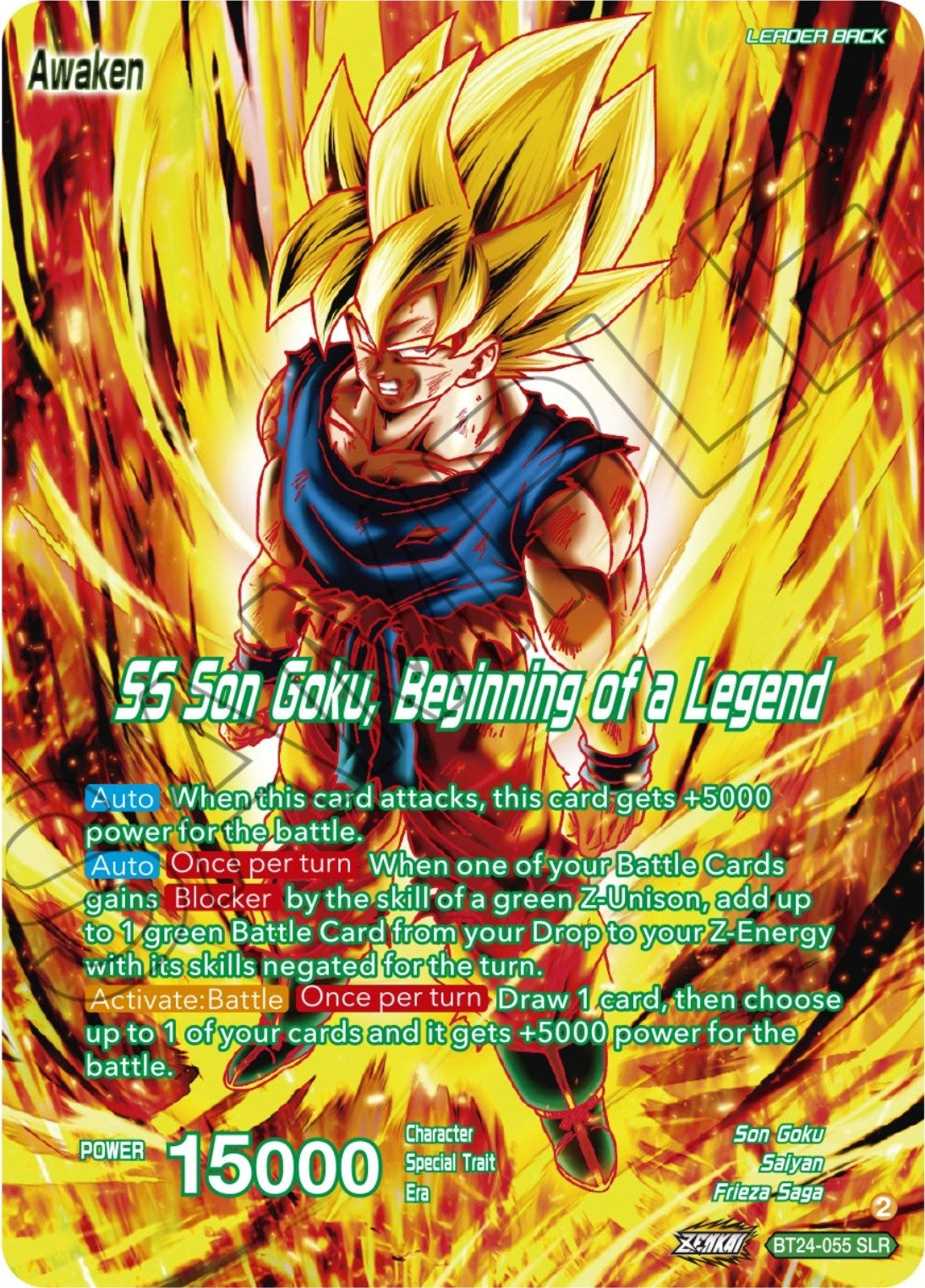 Image for Son Goku // SS Son Goku, Beginning of a Legend (SLR) (BT24-055) (BT24) - Dragon Ball Super: Masters