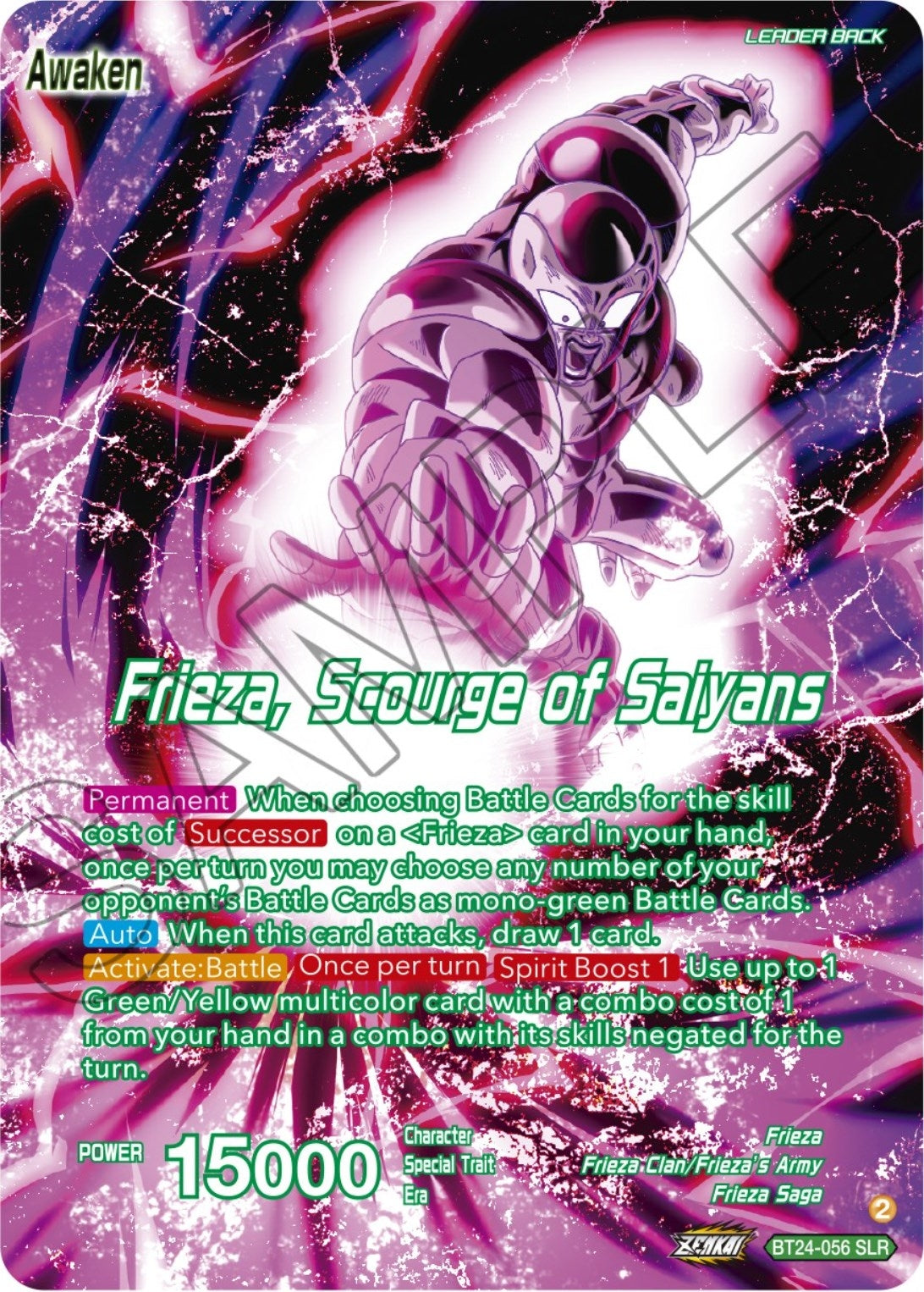 Image for Frieza // Frieza, Scourge of Saiyans (SLR) (BT24-056) (BT24) - Dragon Ball Super: Masters