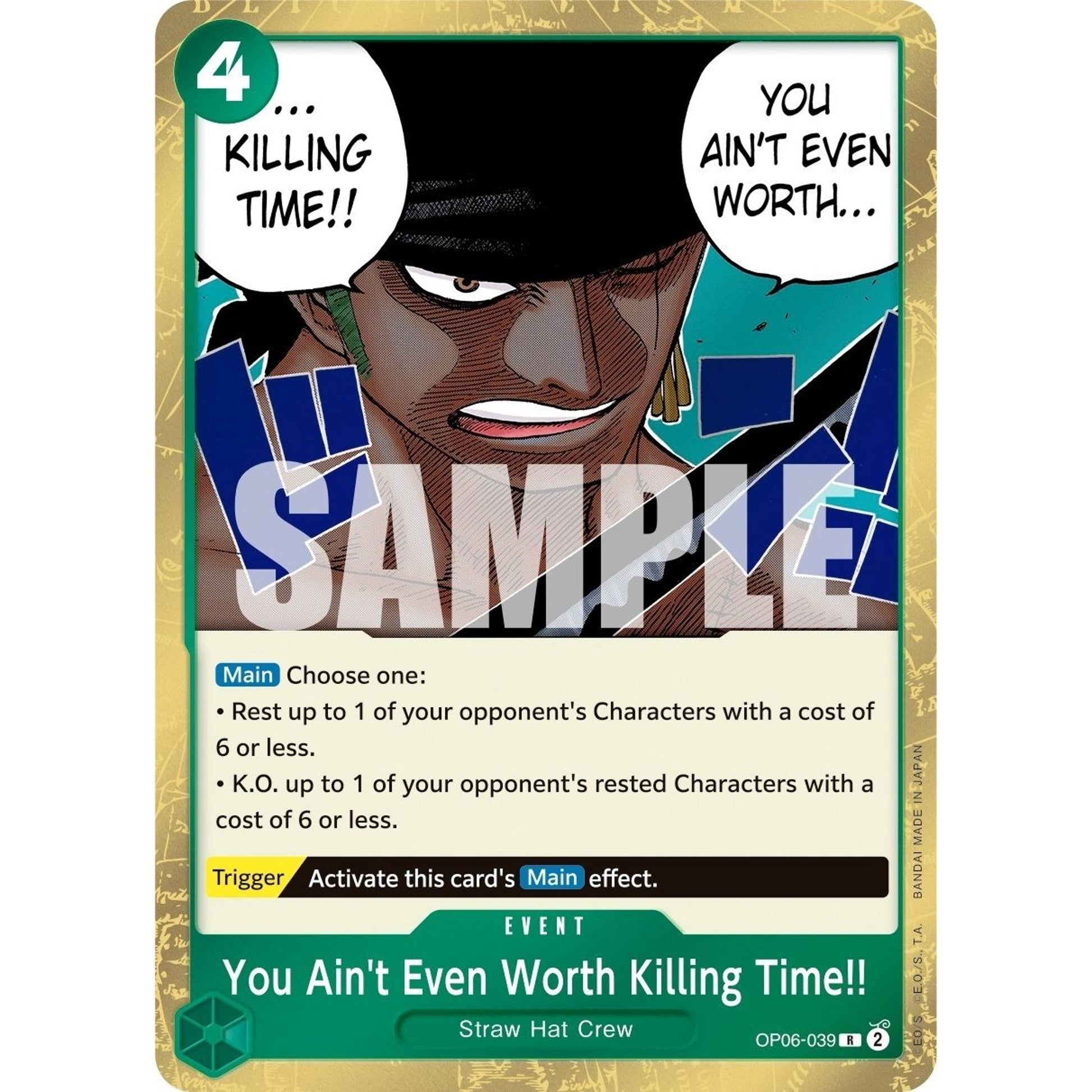 Image for You Ain't Even Worth Killing Time!! (OP06-039) (OP06) - One Piece Card Game