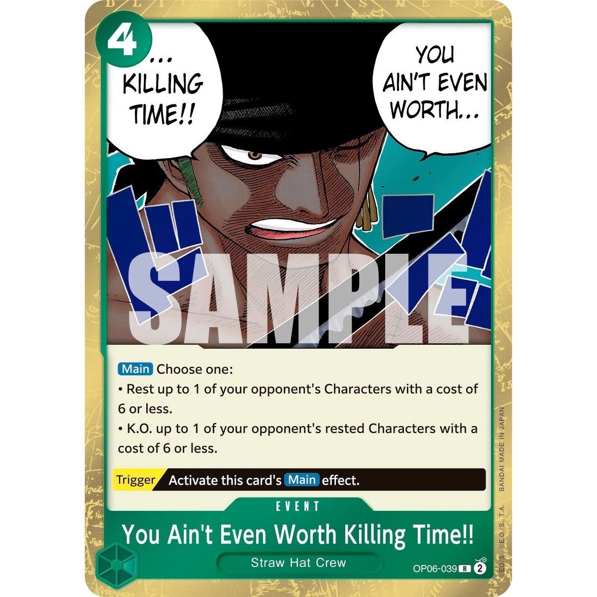 Image for You Ain't Even Worth Killing Time!! (OP06-039) (OP06) - One Piece Card Game