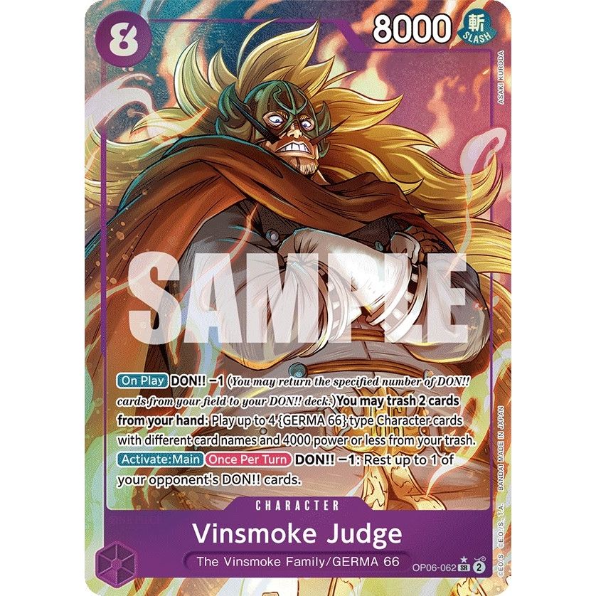 Image for Vinsmoke Judge (Alternate Art) (OP06-062) (OP06) - One Piece Card Game