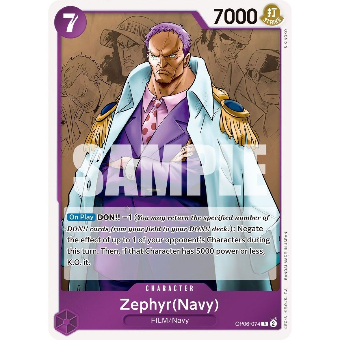 Image for Zephyr (Navy) (OP06-074) (OP06) - One Piece Card Game