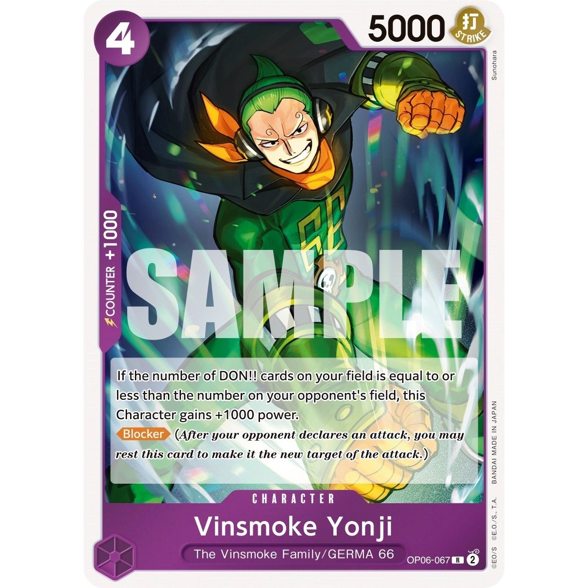 Image for Vinsmoke Yonji (067) (OP06-067) (OP06) - One Piece Card Game